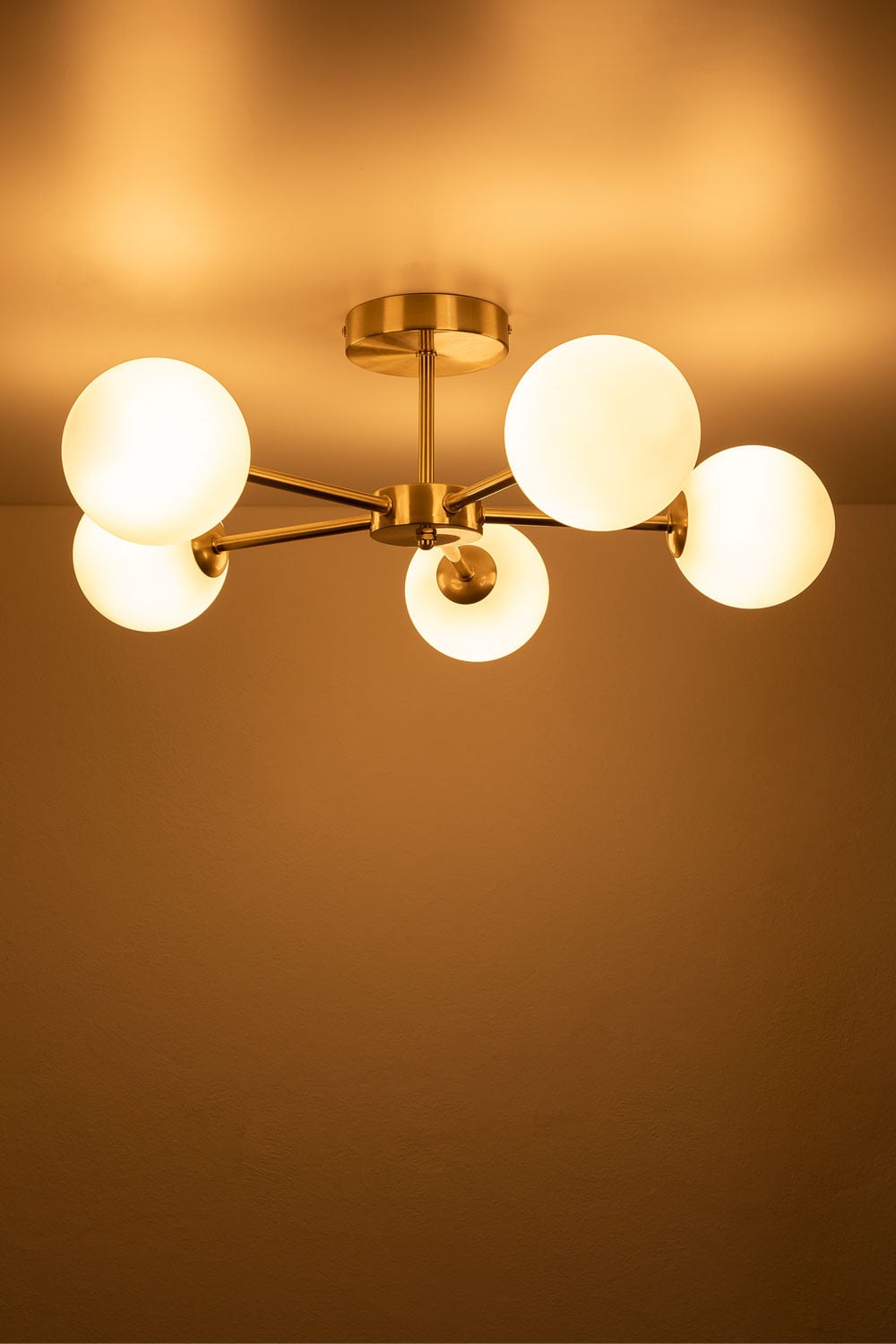 Maytoni Dallas wandlamp met 5 glazen bollen