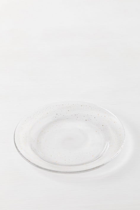 Set van 4 dessertborden van glas Byron