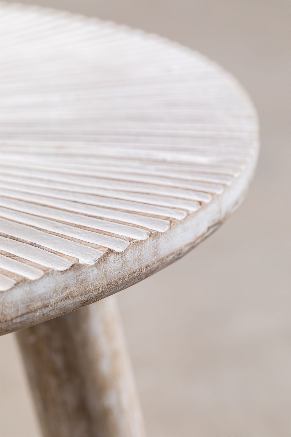 Ronde bijzettafel Ø40 cm van mangohout Nabordi, galerij beeld 4