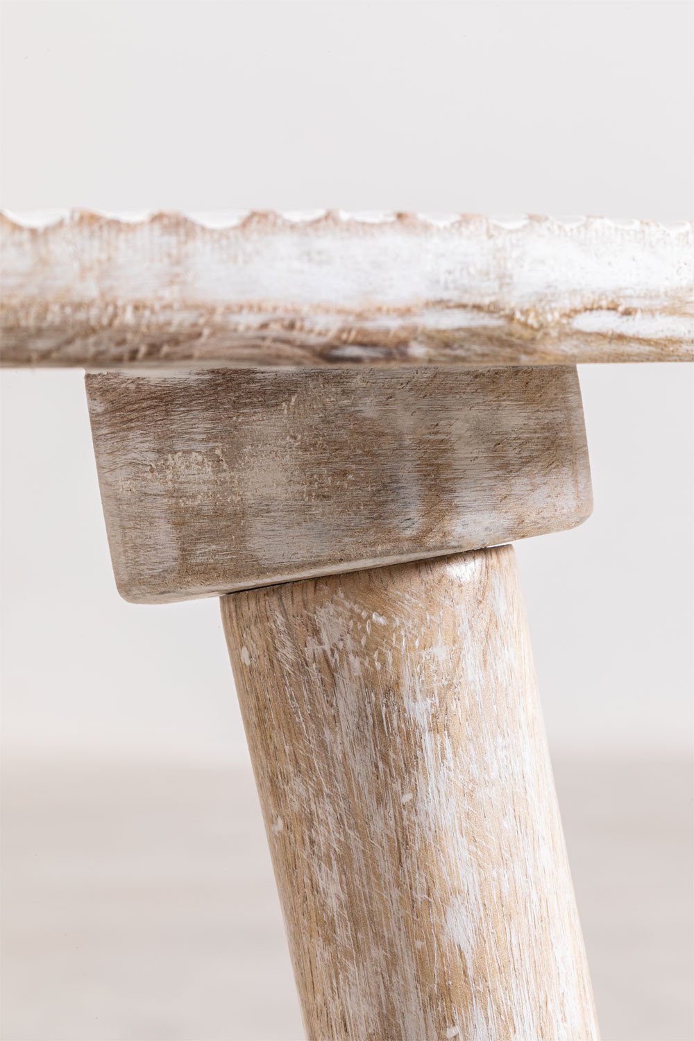 Ronde bijzettafel Ø40 cm van mangohout Nabordi, galerij beeld 5