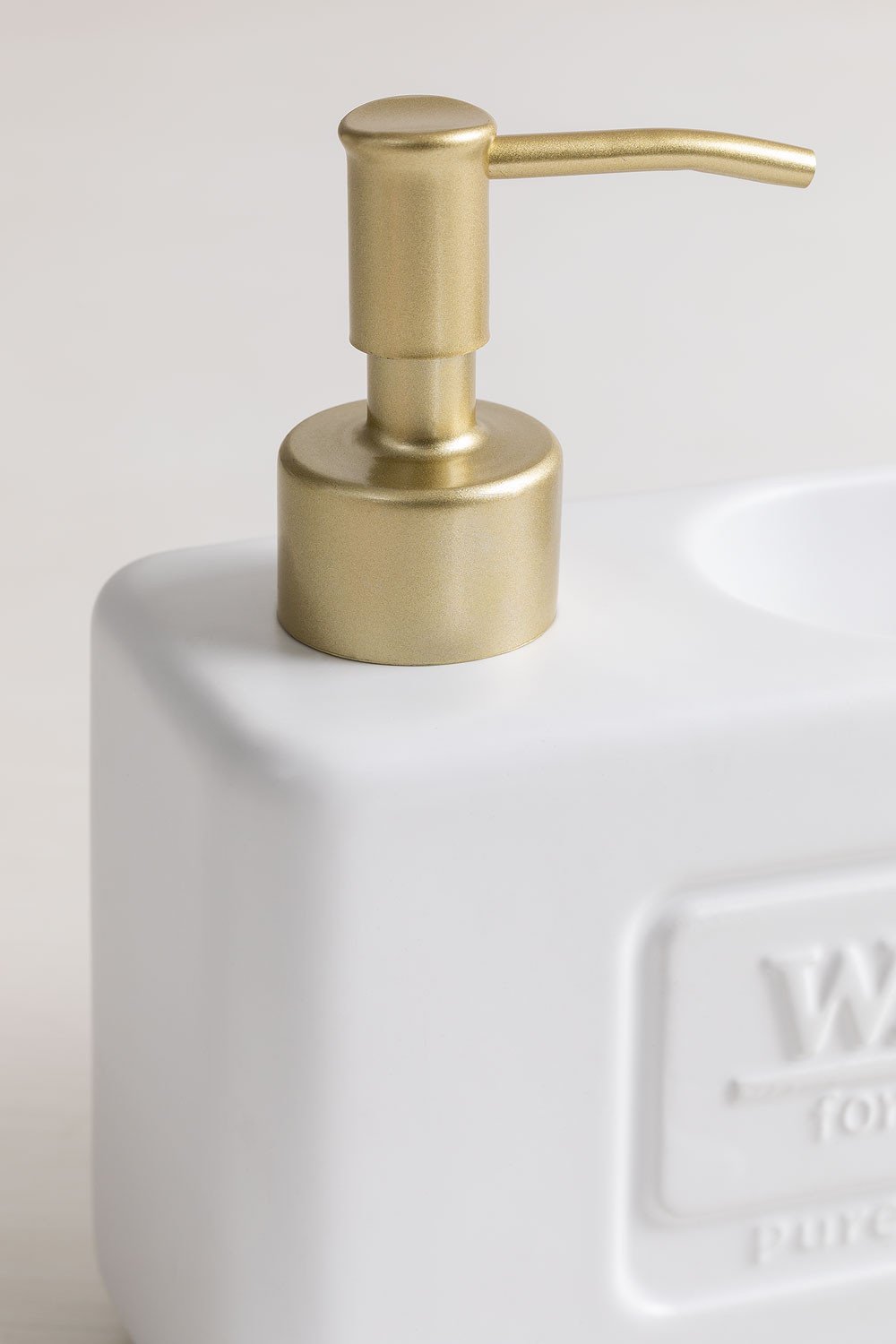 Keramische keukenzeepdispenser Yaddiel Gold, galerij beeld 5