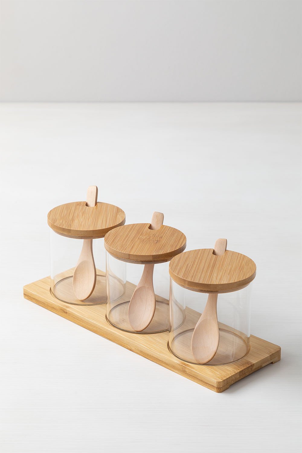 Set van 3 Glazen Kruidenpotjes met Lepel Abdon, galerij beeld 3