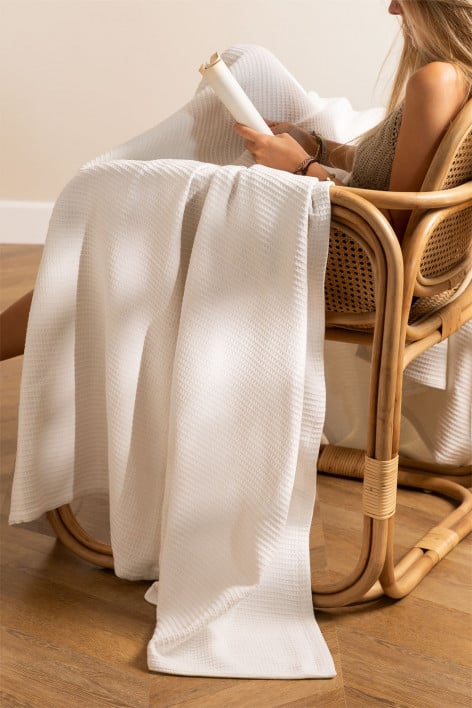Multifunctionele deken van wafelkatoen (150x220 cm) Bimba 