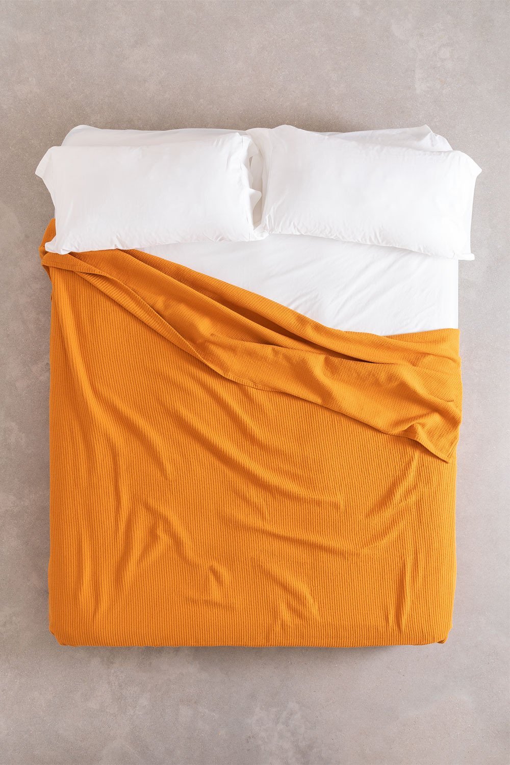 Multifunctionele deken van wafelkatoen (243x223 cm) Bimba, galerij beeld 1