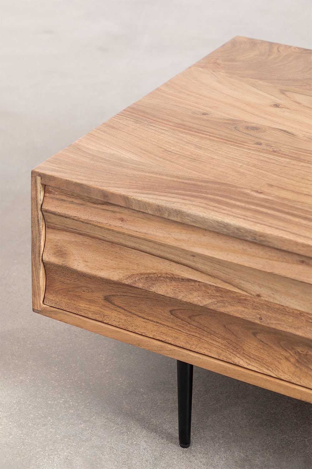 Rechthoekige salontafel 120x60 cm in acaciahout Petter, galerij beeld 5