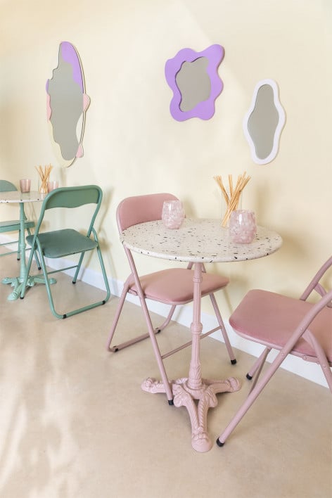 Ronde Terrazzo bartafel (Ø60 cm) Volutto