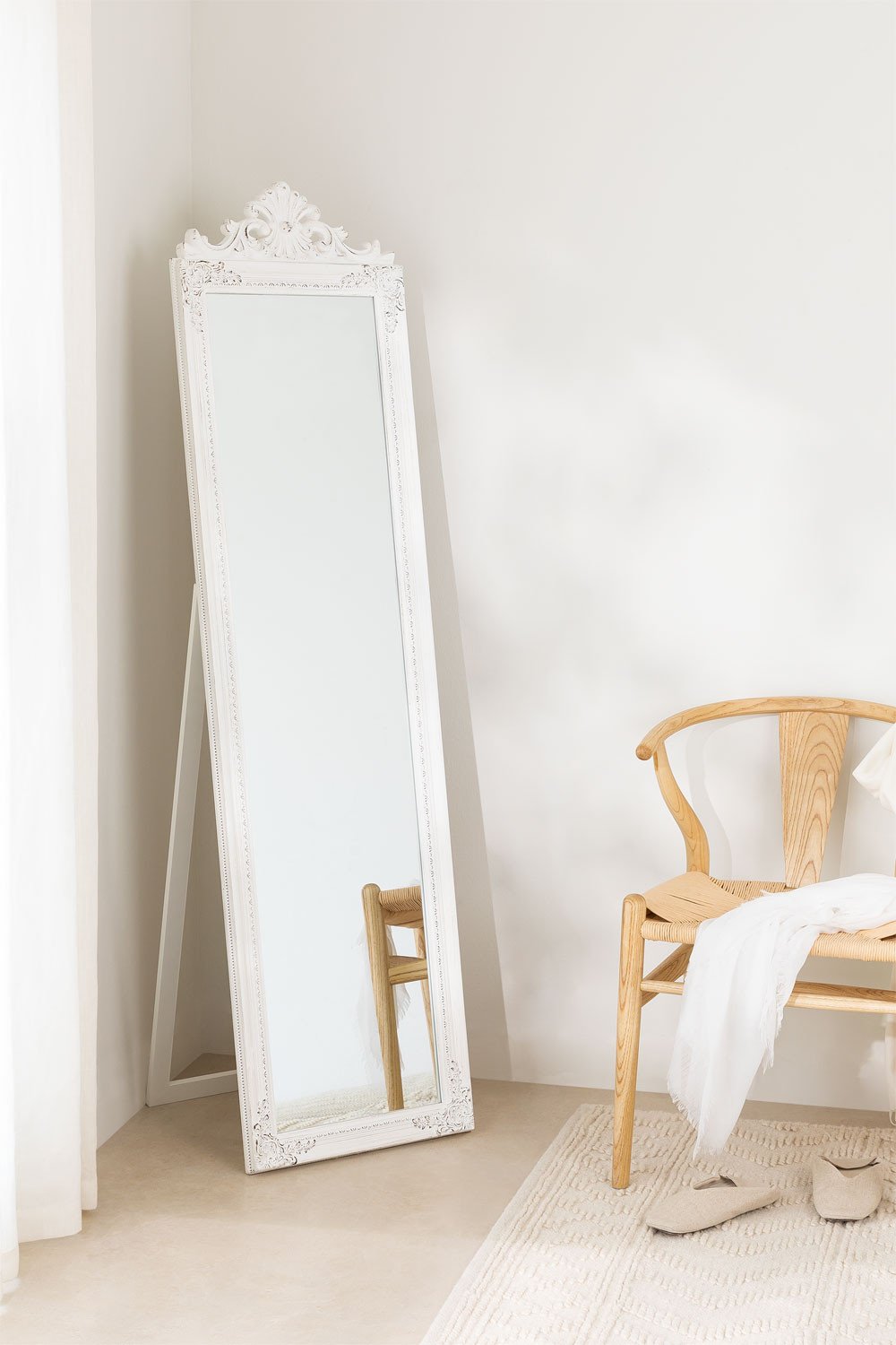 Houten staande spiegel (45x170 cm) Ariel, galerij beeld 1