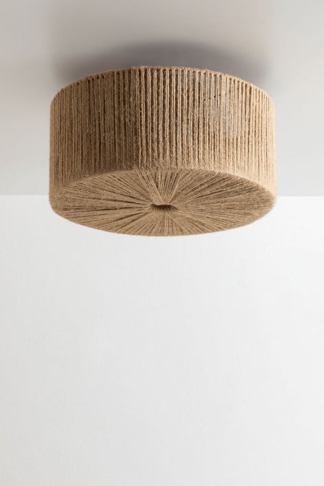 Natuurlijke touw-plafondlamp Yarcuy