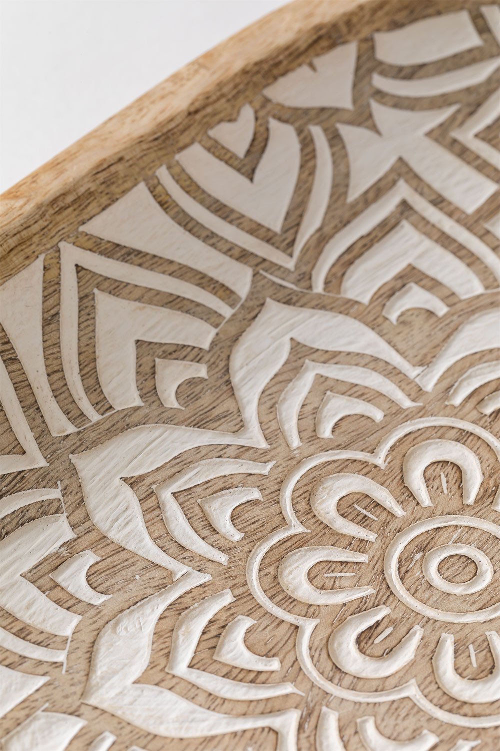 Set van 2 decoratieve dienbladen van mangohout Breda, galerij beeld 3