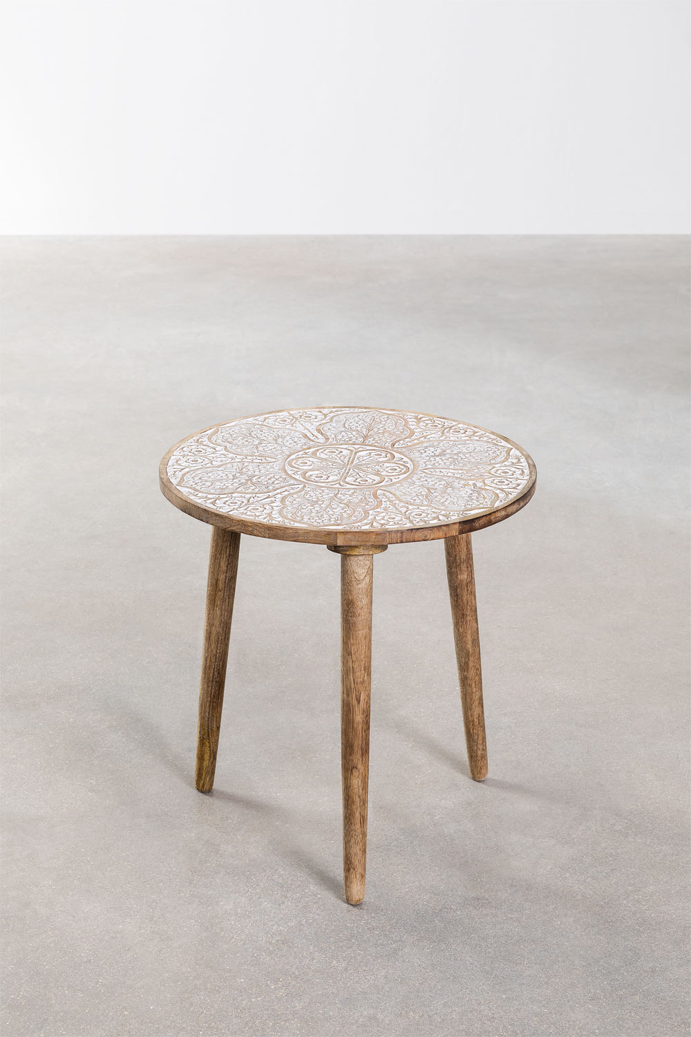 Ronde bijzettafel mango direct leverbaar - Outlet Living Tilburg