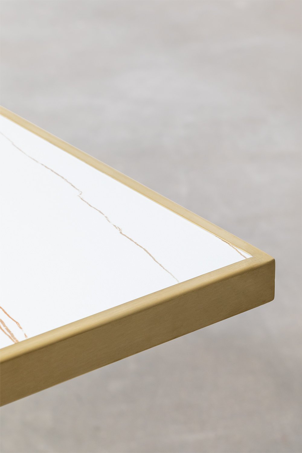 Vierkante barkruktafel 70x70cm in Manhattan gres, galerij beeld 4