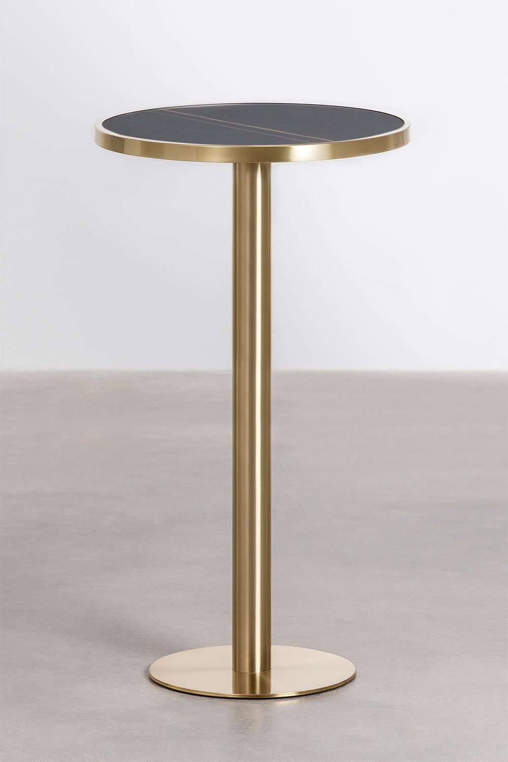 Ronde hoge bartafel in steengoed (Ø60 cm) Manhattan, galerij beeld 1