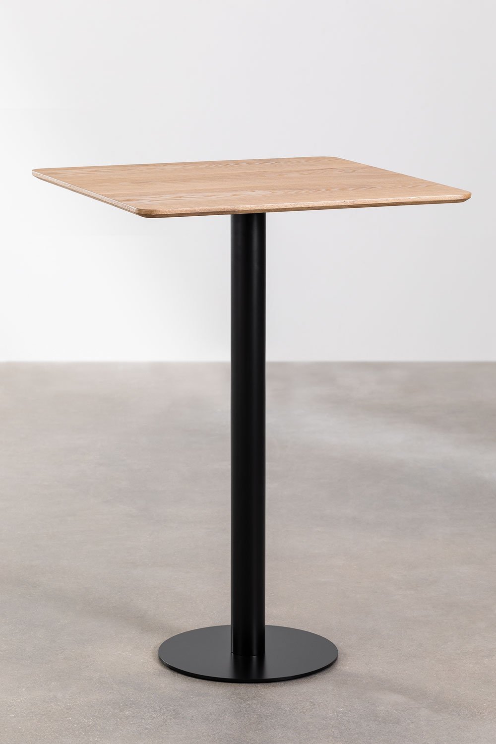 Vierkante hoge bartafel in essenfineer Frappe, galerij beeld 1