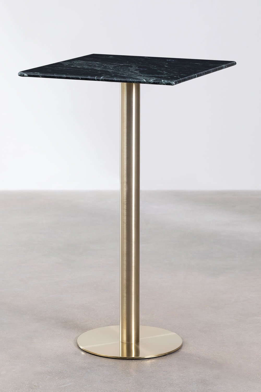 Hoge vierkante marmeren bartafel (60x60 cm) Cosmopolitan, galerij beeld 1