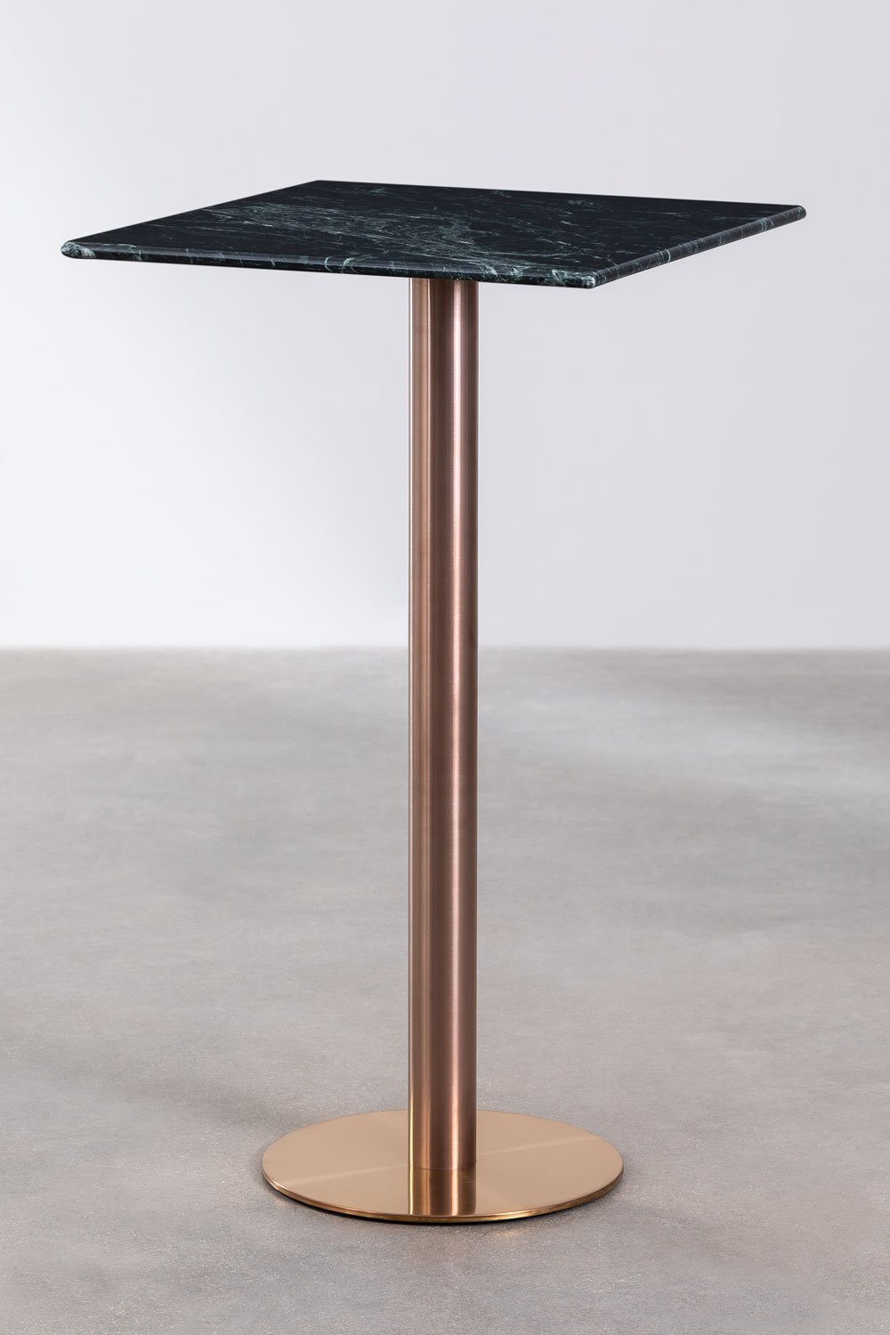 Hoge vierkante marmeren bartafel (60x60 cm) Cosmopolitan, galerij beeld 1
