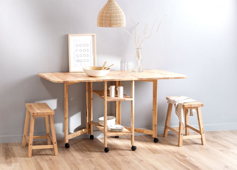 Rechthoekige Houten Klaptafel (155x60 cm) Arlan