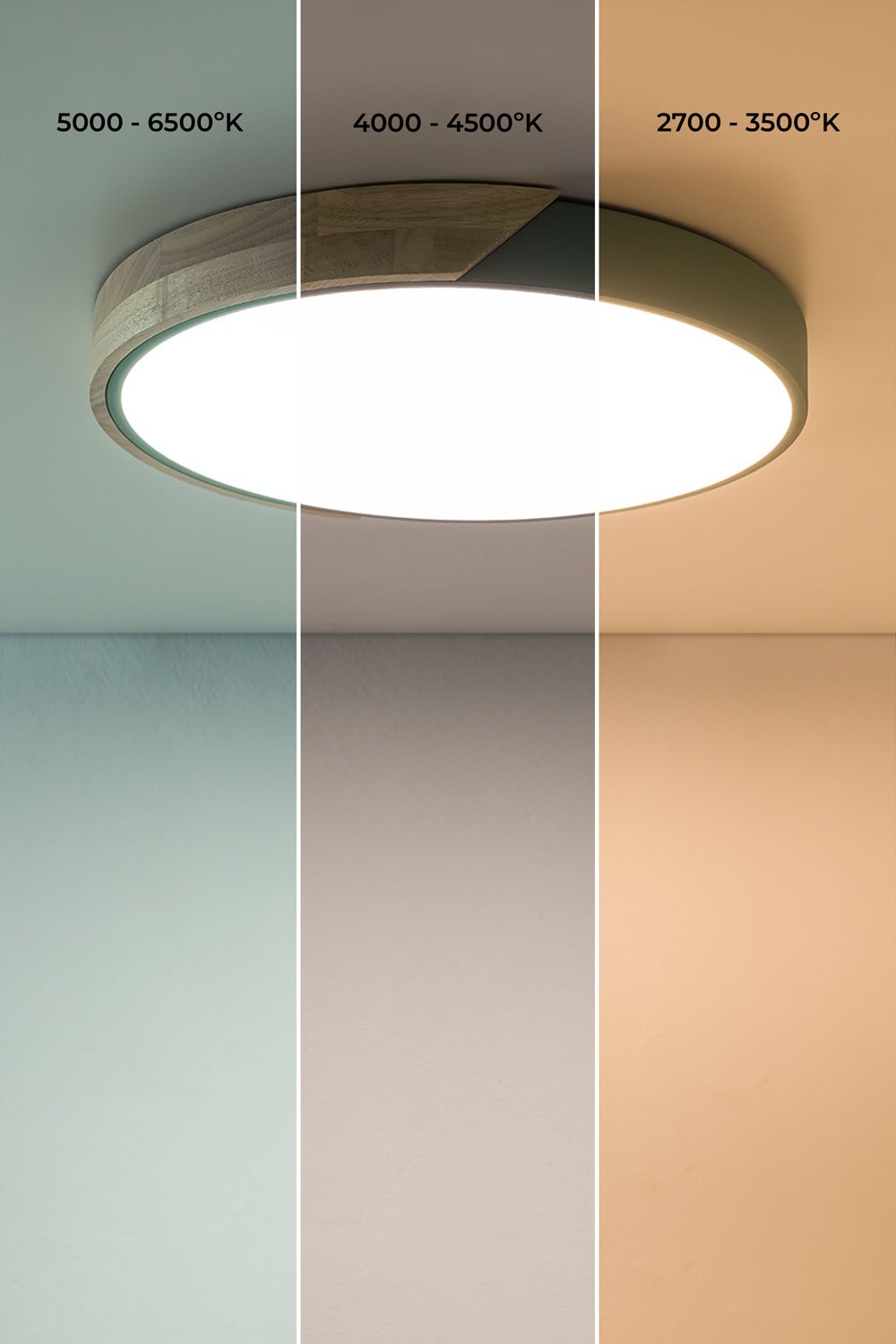 Ronde LED plafondlamp van ijzer Jan, galerij beeld 5