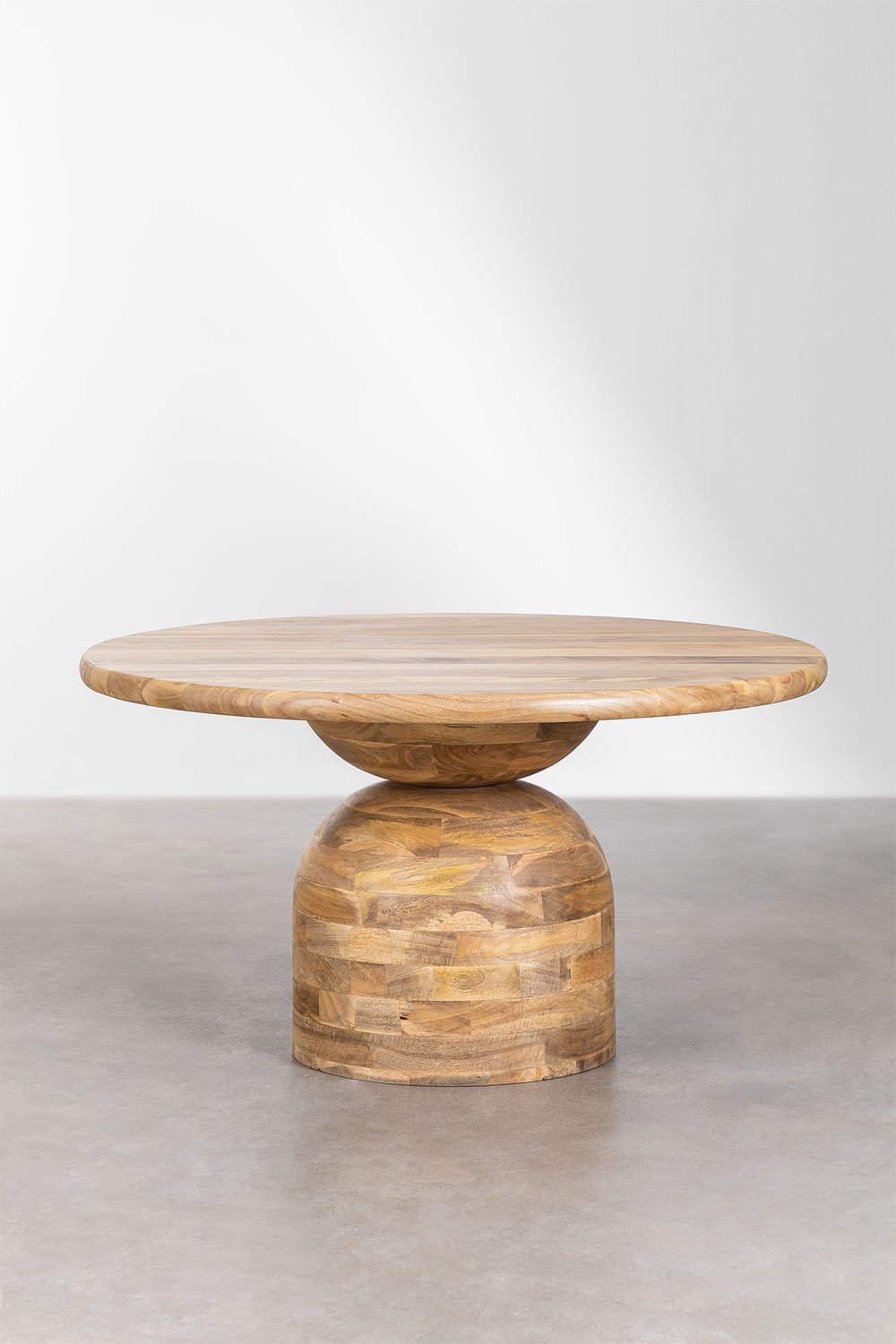 Ronde mangohout eettafel (Ø140 cm) Macbet, galerij beeld 2