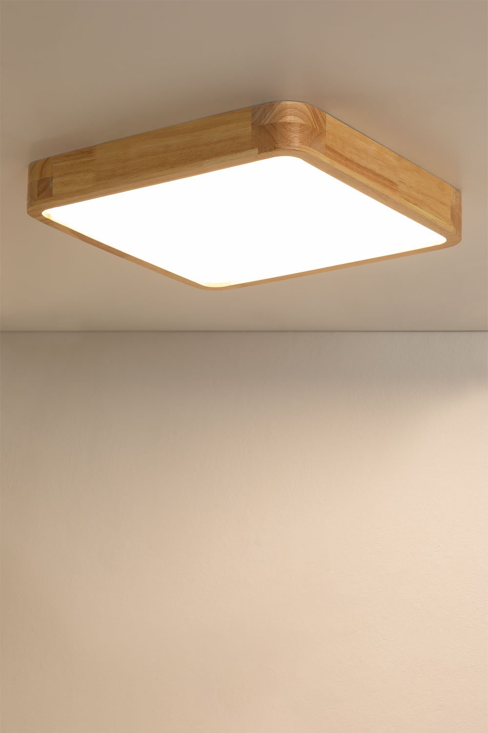 Uit advies Vast en zeker Plafond LED lamp in beukenhout Syenn - SKLUM