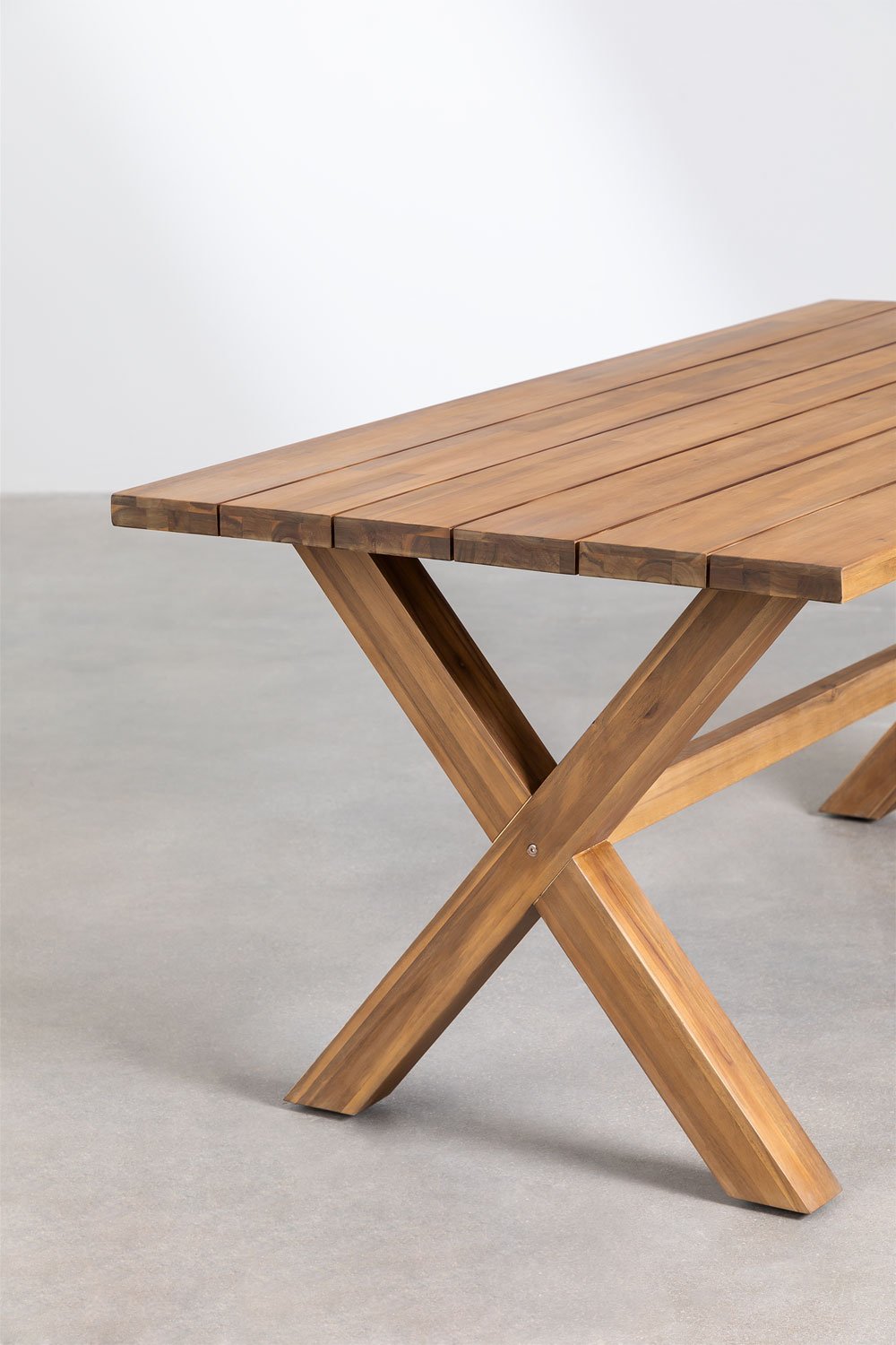 Tuintafel rechthoekig 180x90 cm in acaciahout Giada, galerij beeld 5