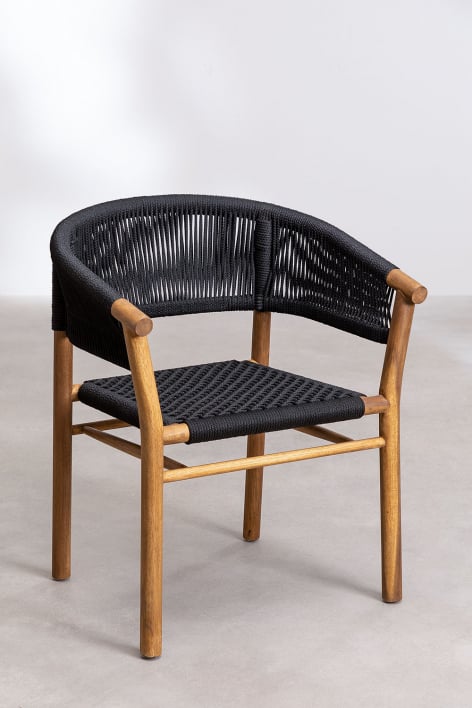 Set van 2 eetkamerstoelen met armleuningen in Tenay Supreme Wood
