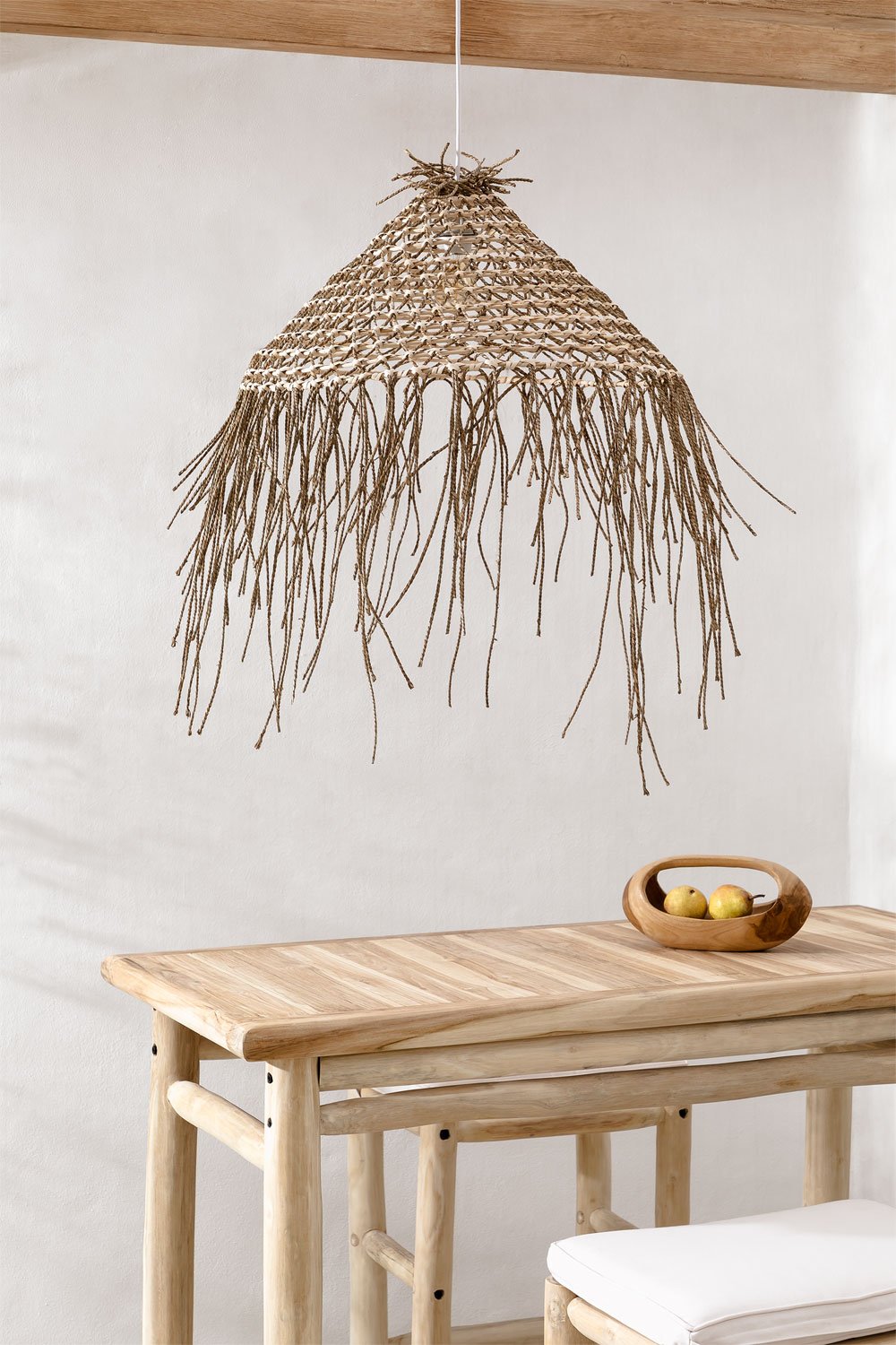 Buitenplafondlamp in Bamboe Beyker, galerij beeld 1