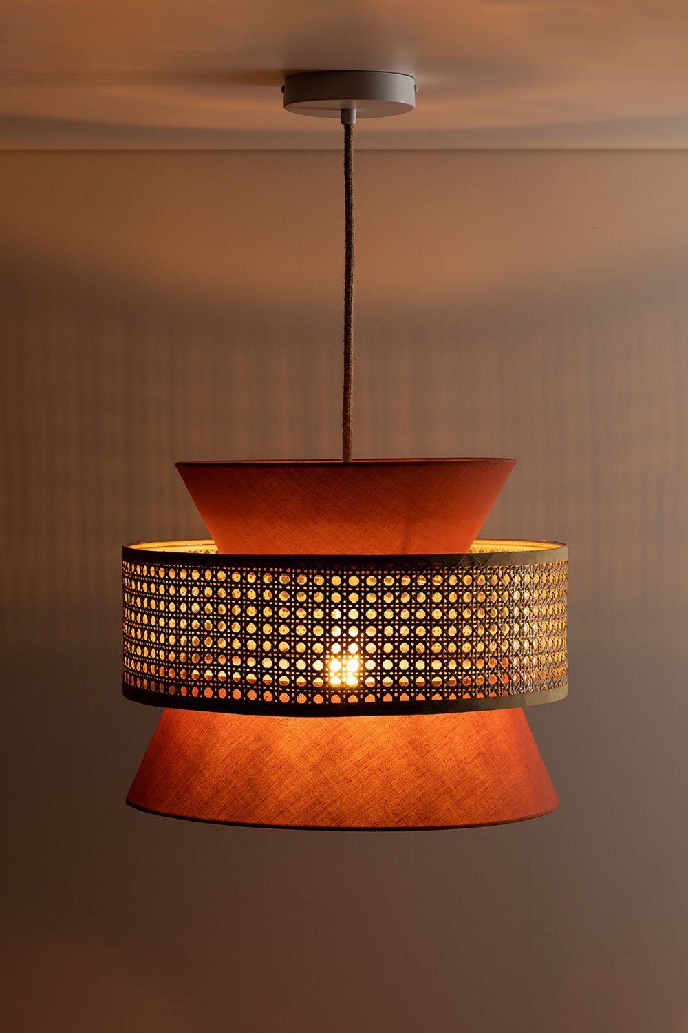 Rotan plafondlamp Yereh, galerij beeld 4