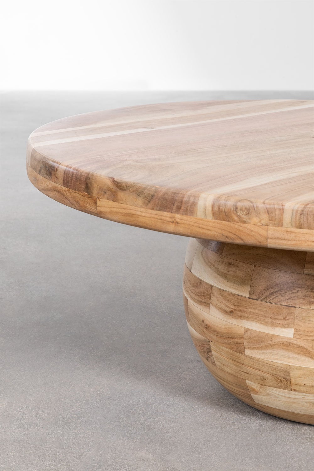 Salontafel in Acaciahout (Ø90 cm) Dalen, galerij beeld 3