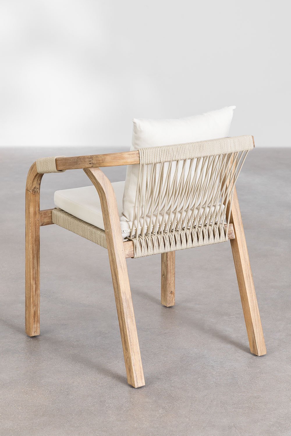 Rechthoekige eettafelset 300x100 cm met 12 acaciahouten eetkamerstoelen Dubai, galerij beeld 7