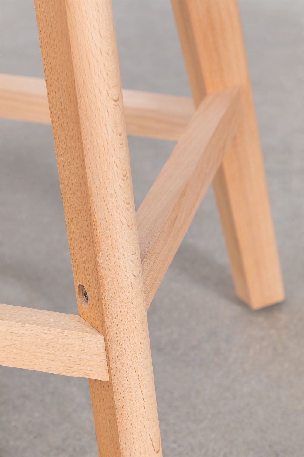 Set van 4 hoge krukken 65 cm met kussen van hazelnoot roze kunstleer Nordic, galerij beeld 6