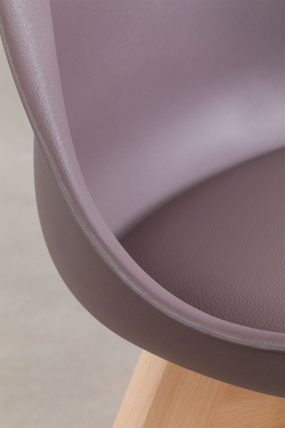 Set van 2 hoge krukken 75 cm met kussen van taupe grijs kunstleer Nordic, galerij beeld 5