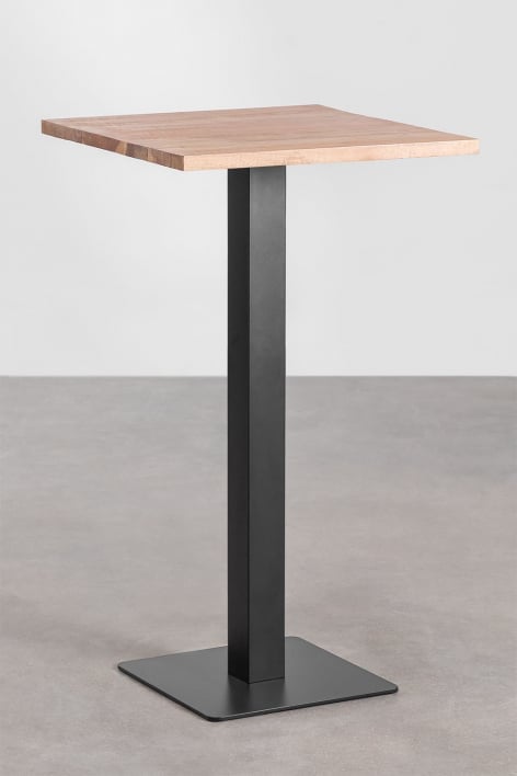 Hoge bar vierkant in acaciahout Smal - ↔︎ 60 cm