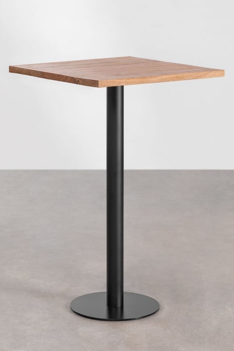 Vierkante hoge bartafel van acacia hout Macchiato - ↔︎ 70 cm