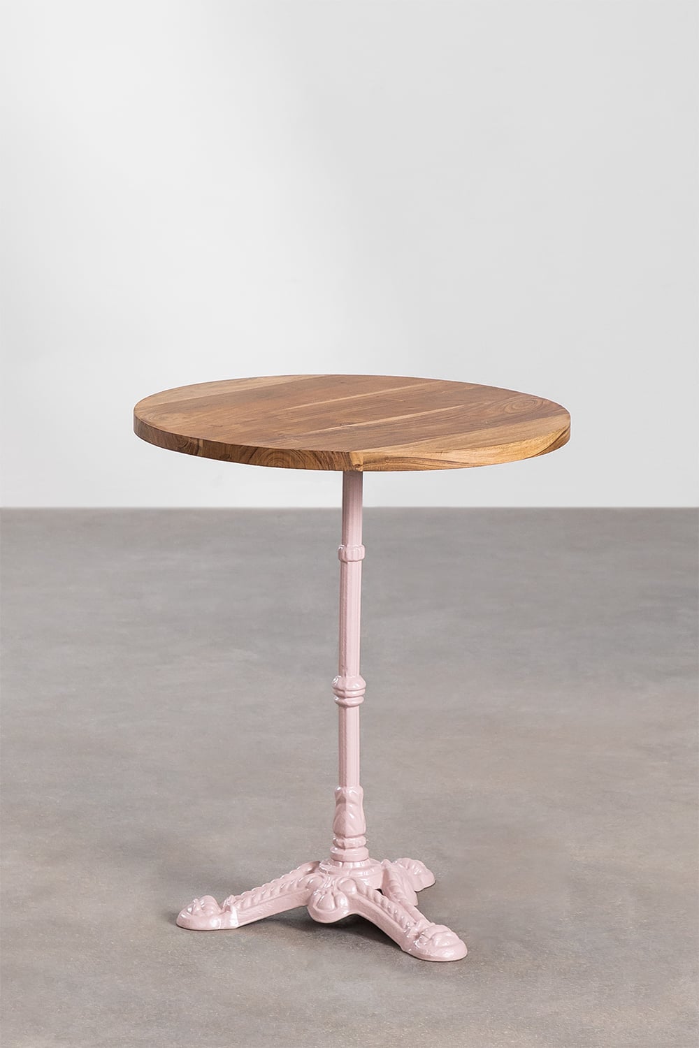 Ronde barkruk van acaciahout Vienna, galerij beeld 1