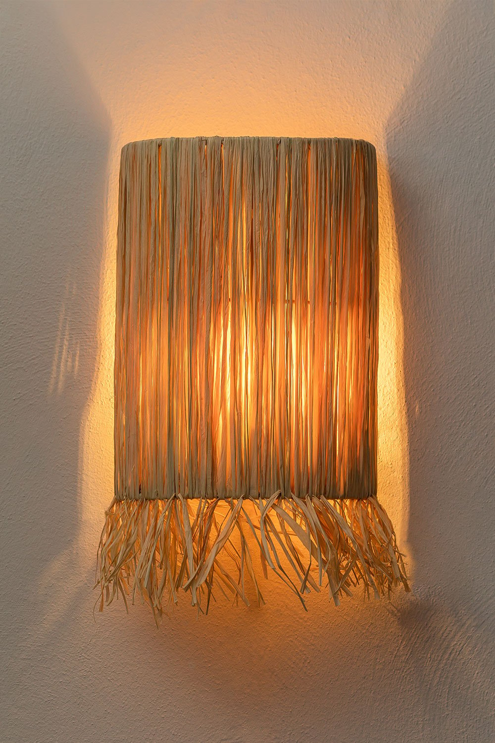 Wandlamp in Raffia Bellver, galerij beeld 2