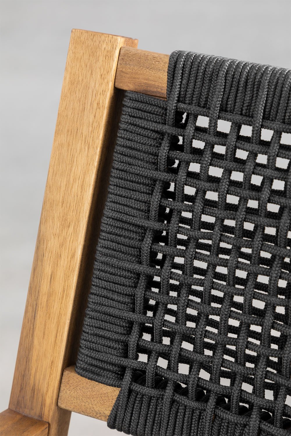 Uitschuifbare rechthoekige eettafel 160-210x90 cm en 6 eetkamerstoelen met armleuningen van acaciahout Tenay, galerij beeld 8