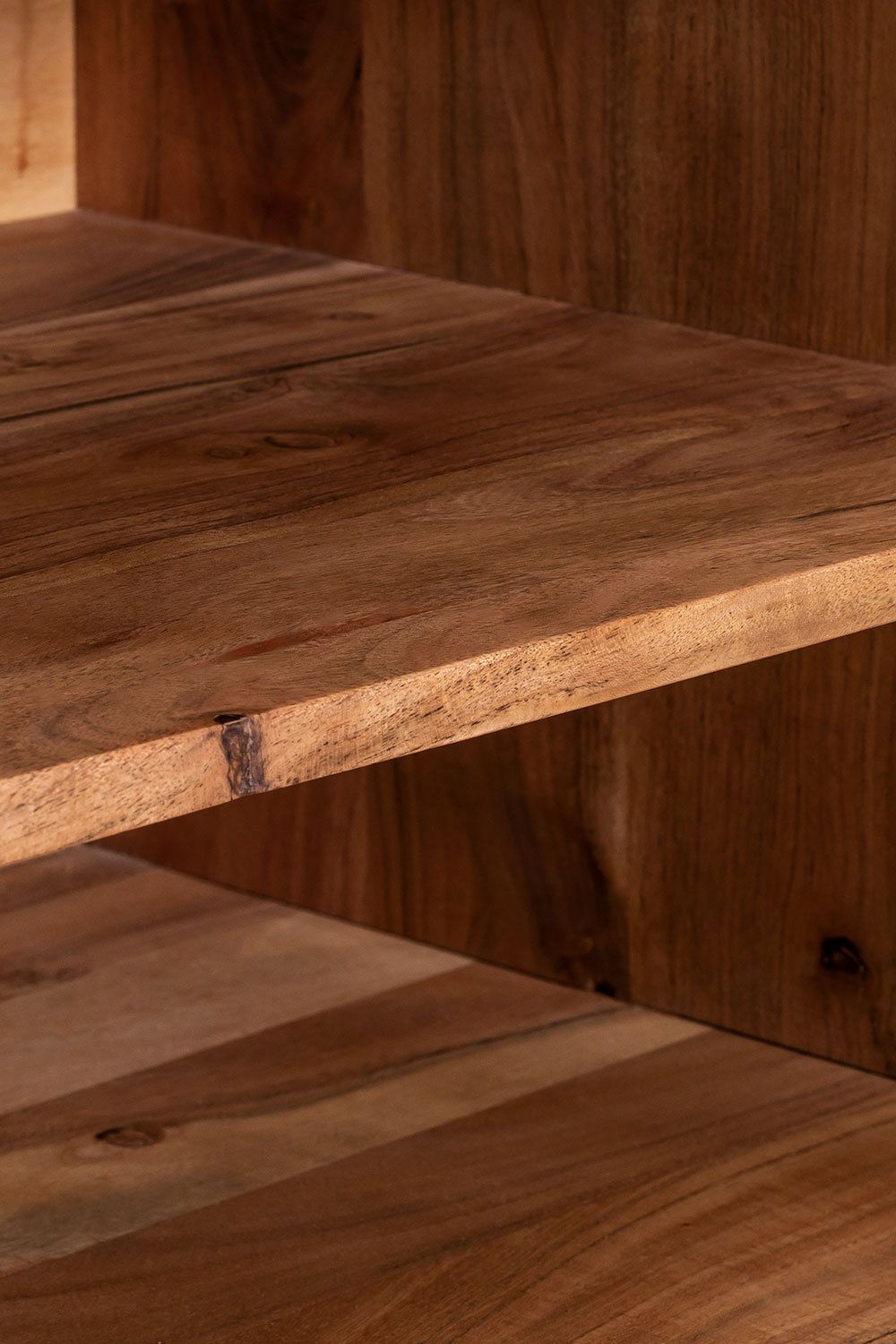 TV-meubel 160x40 cm met plank in Tasmani acaciahout, galerij beeld 2181562