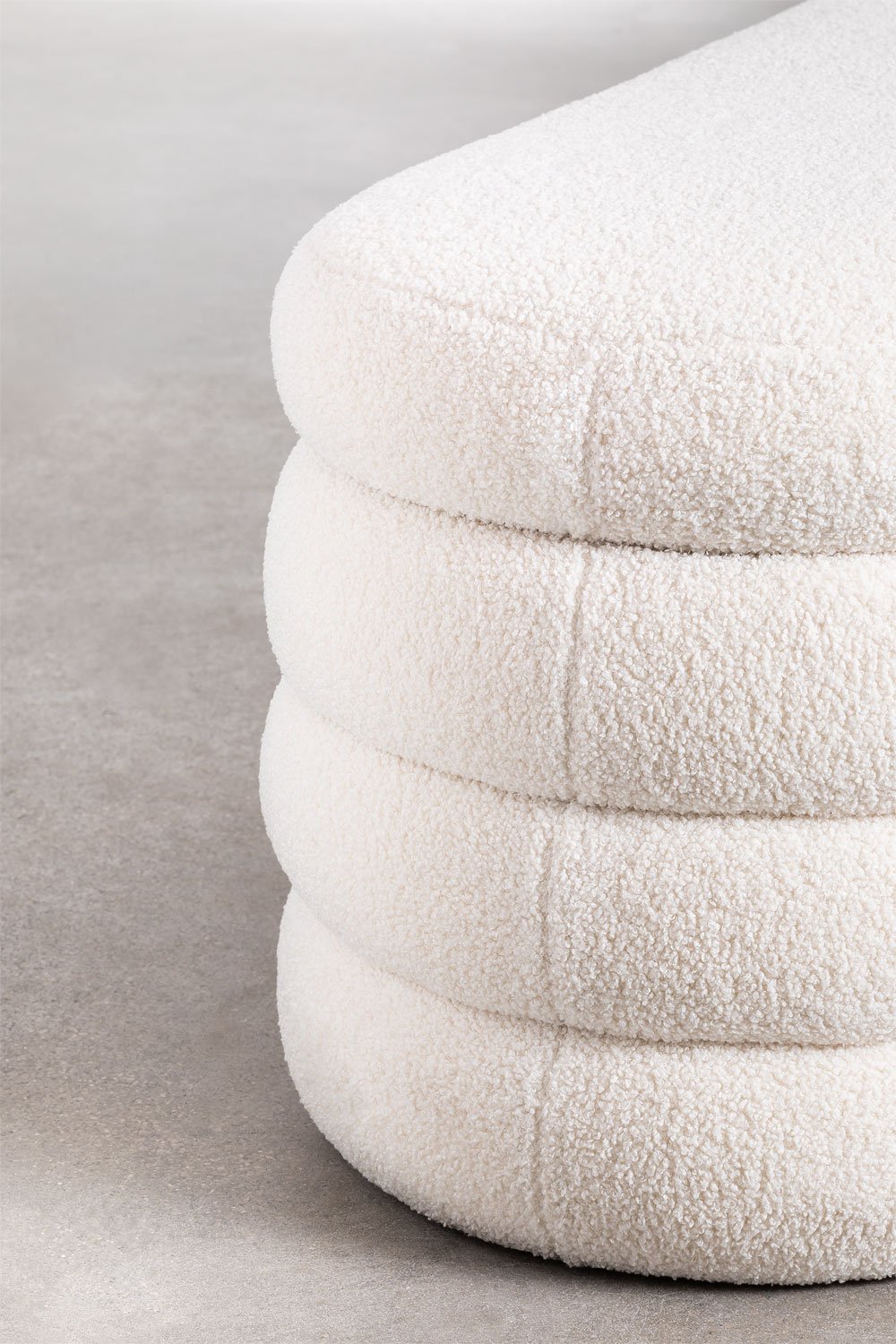 Bank met opbergruimte in teddystof Jutson, galerij beeld 5