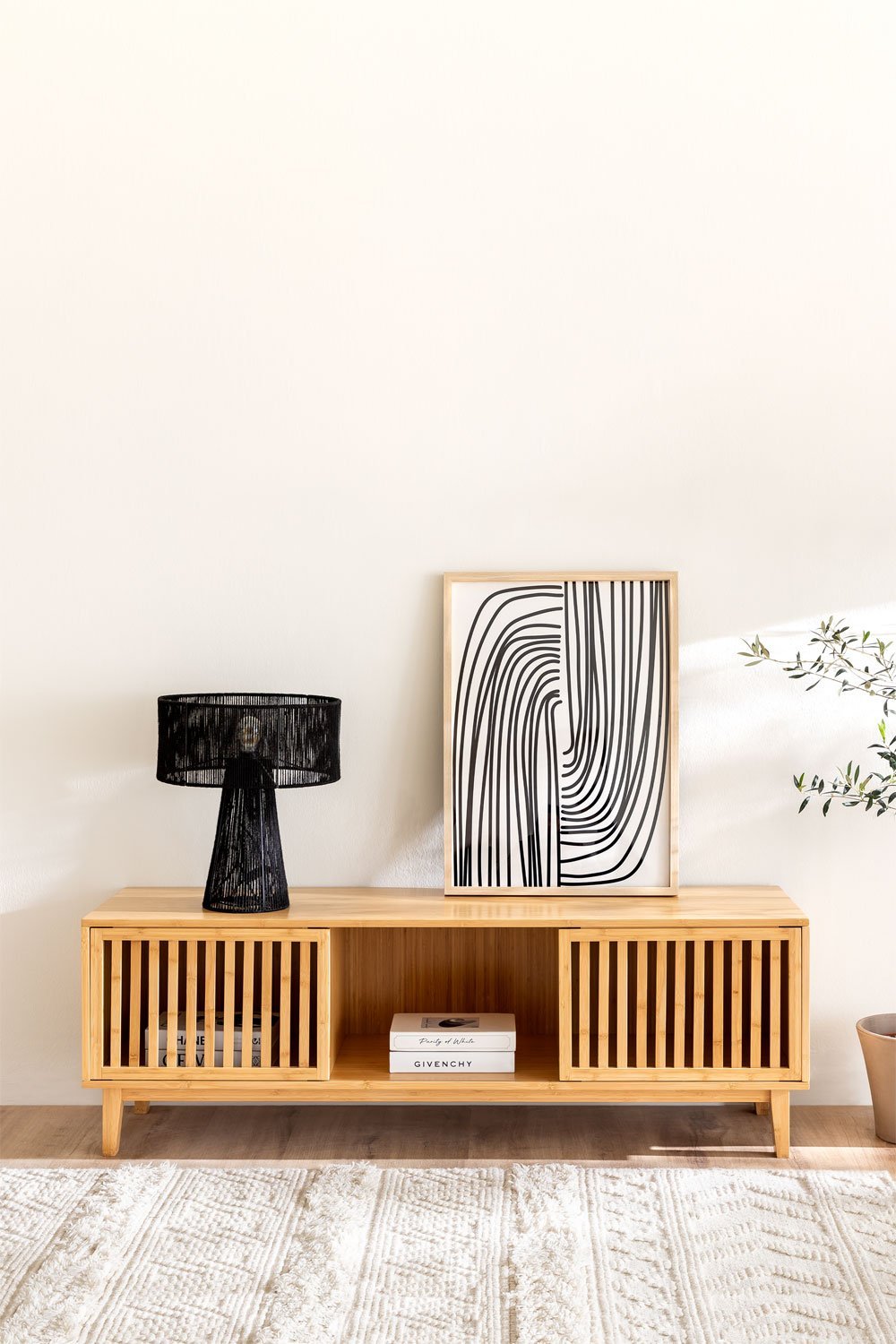 Albin bamboe tv meubel, galerij beeld 1