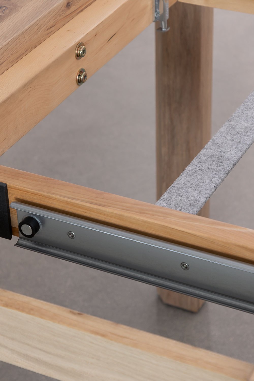 Rechthoekige eettafel 170-250x95 cm uitschuifbaar in hout Quëbi, galerij beeld 8