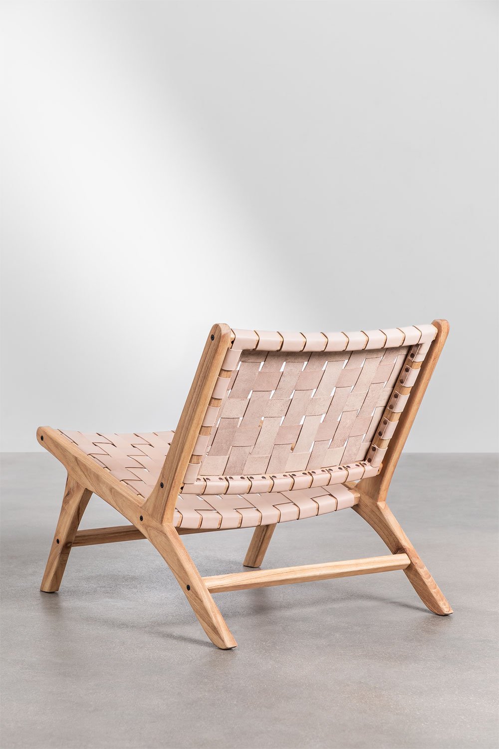 Zaid fauteuil in hout en leer, galerij beeld 4