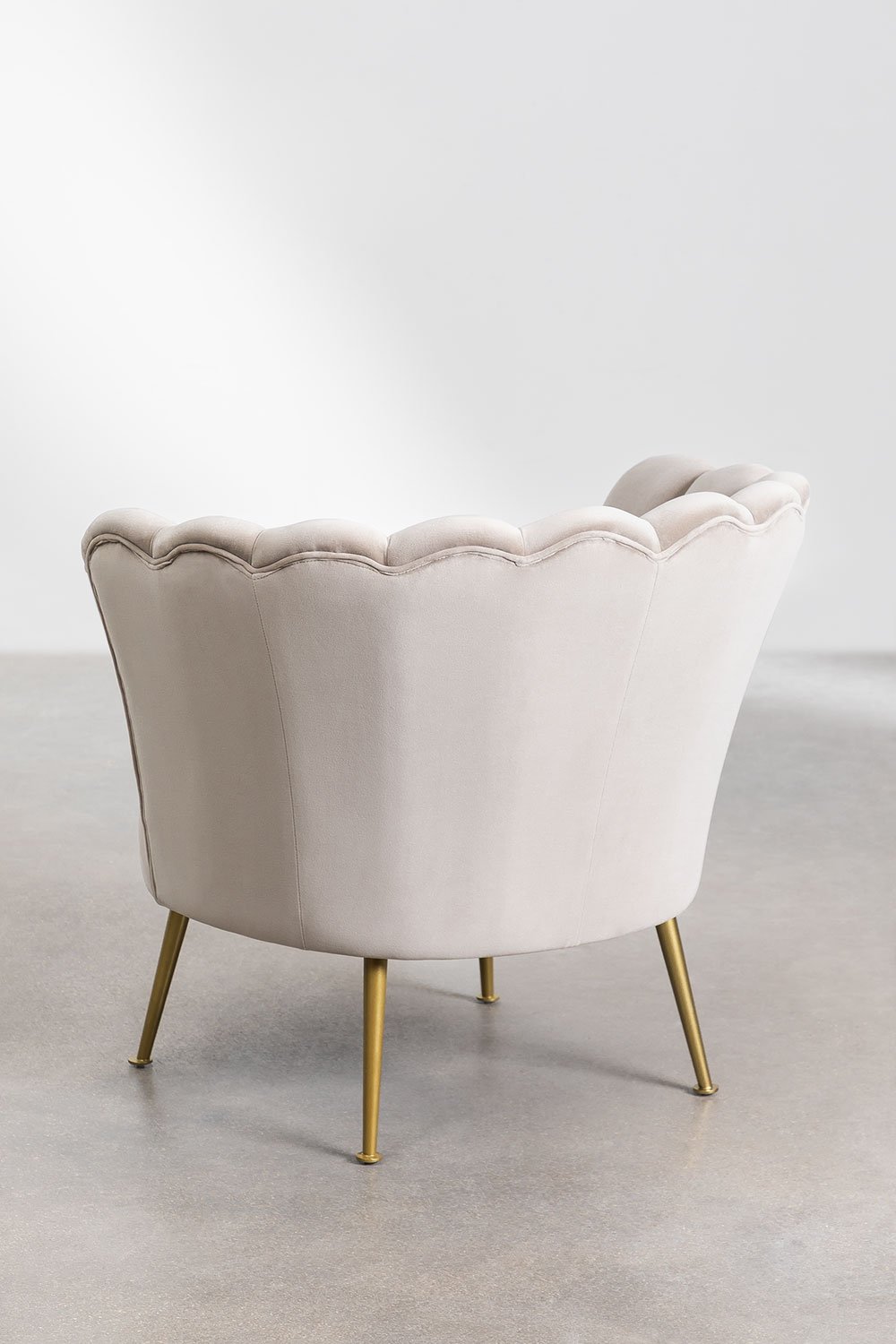 Fauteuil in fluweel Morla, galerij beeld 4