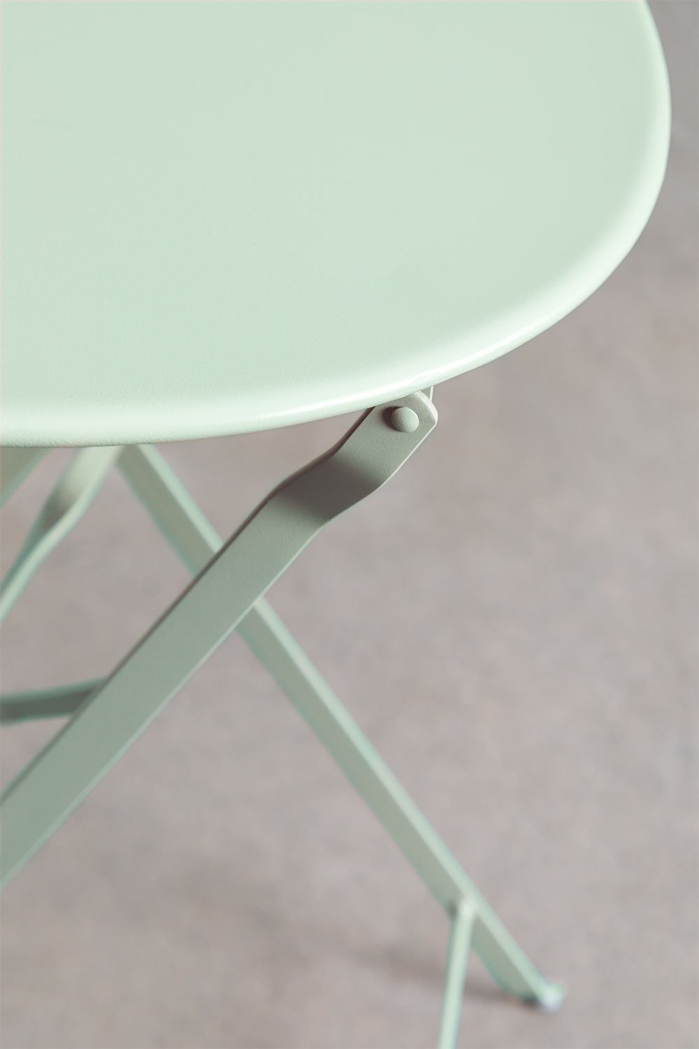 Ronde tuintafel Ø60 cm opvouwbaar in staal Sergey, galerij beeld 4