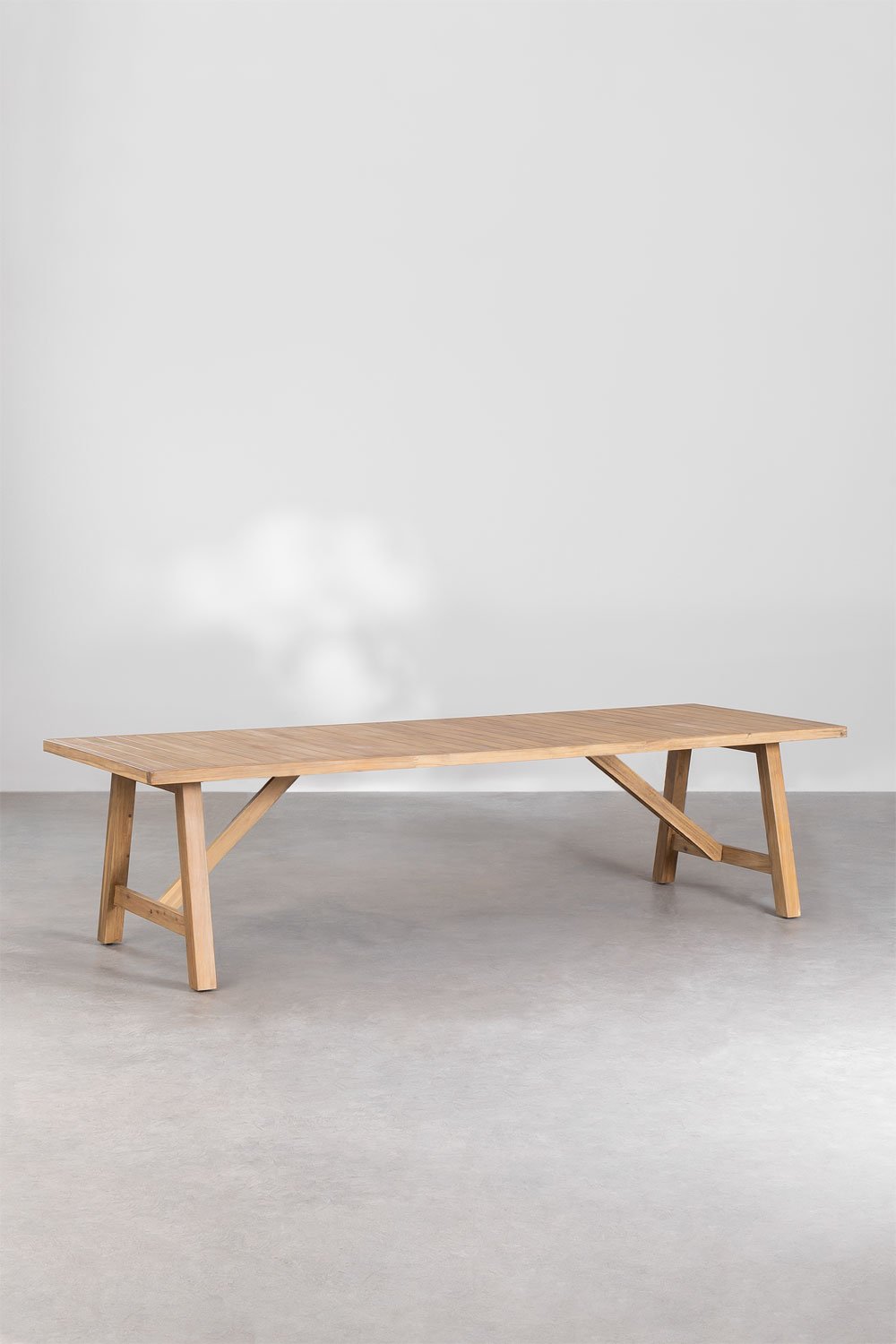 Set van rechthoekige tafel (300x100 cm) en 12 tuinstoelen in acaciahout Dubai, galerij beeld 2
