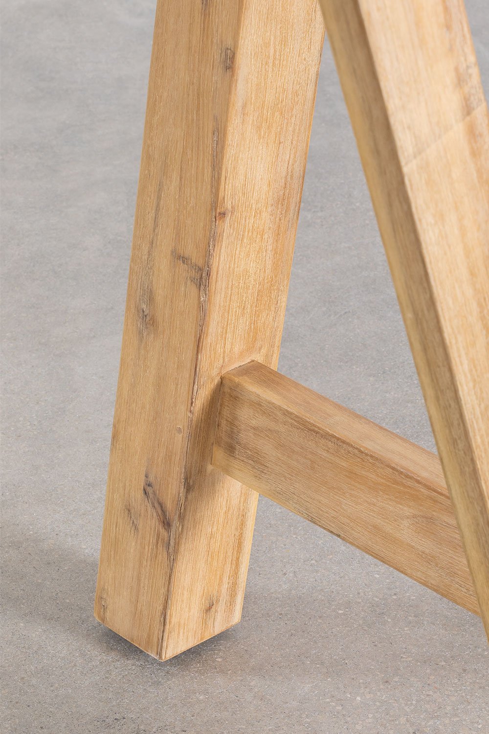 Rechthoekige tafelset 200x100 cm rustiek bruin acacia met 8 eetkamerstoelen Dubai, galerij beeld 4