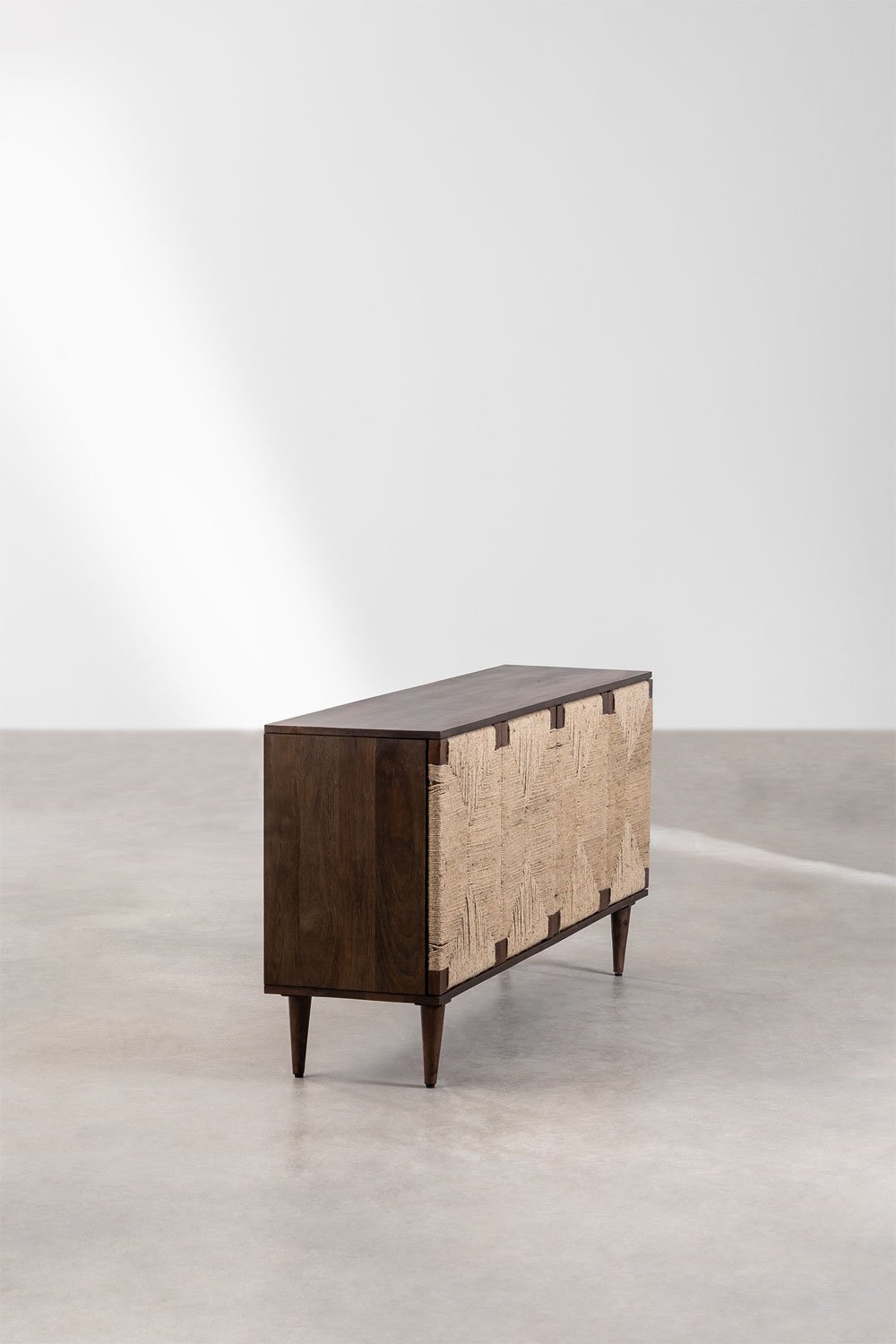 Evans dressoir van mangohout en jute          , galerij beeld 4