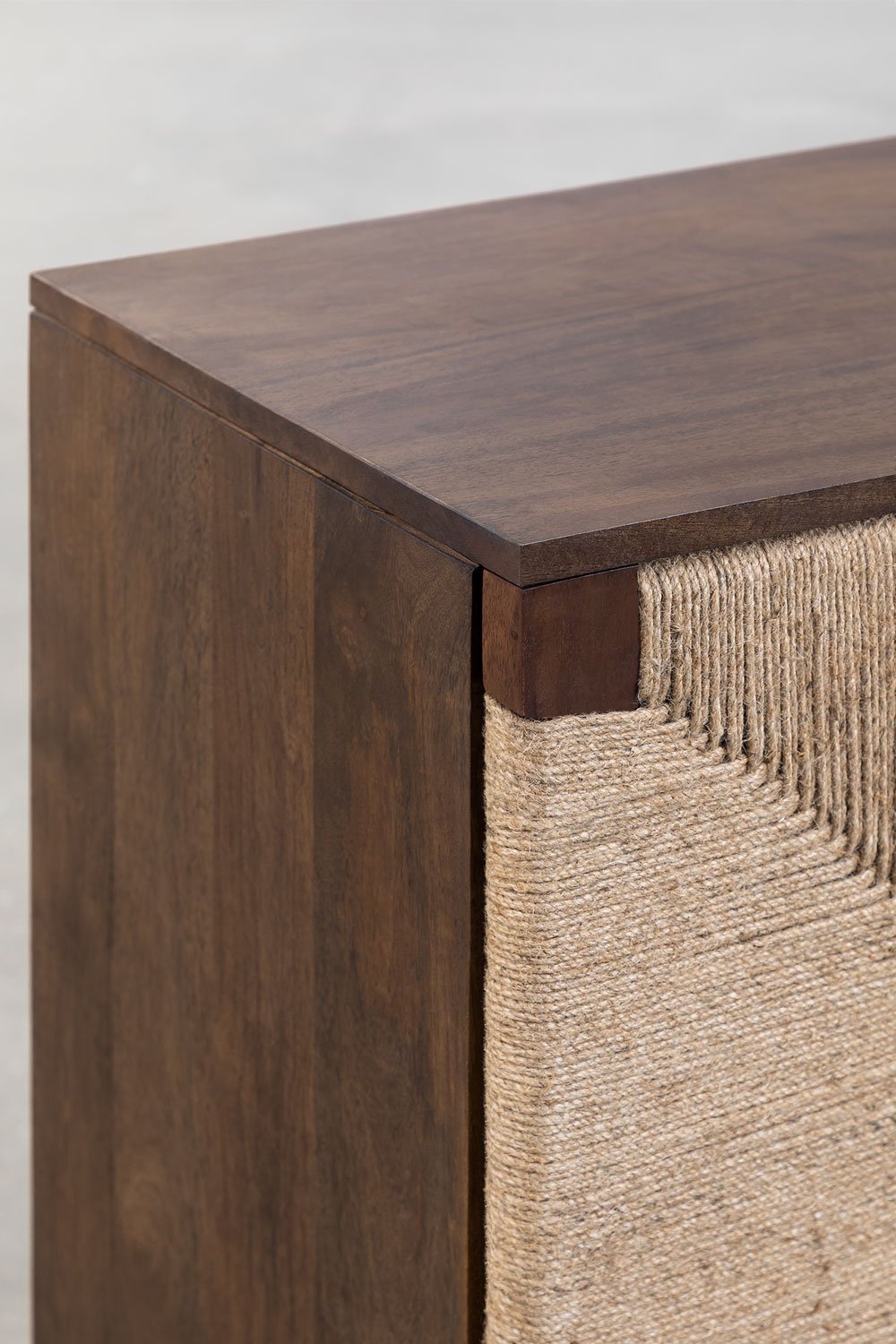 Evans dressoir van mangohout en jute          , galerij beeld 6