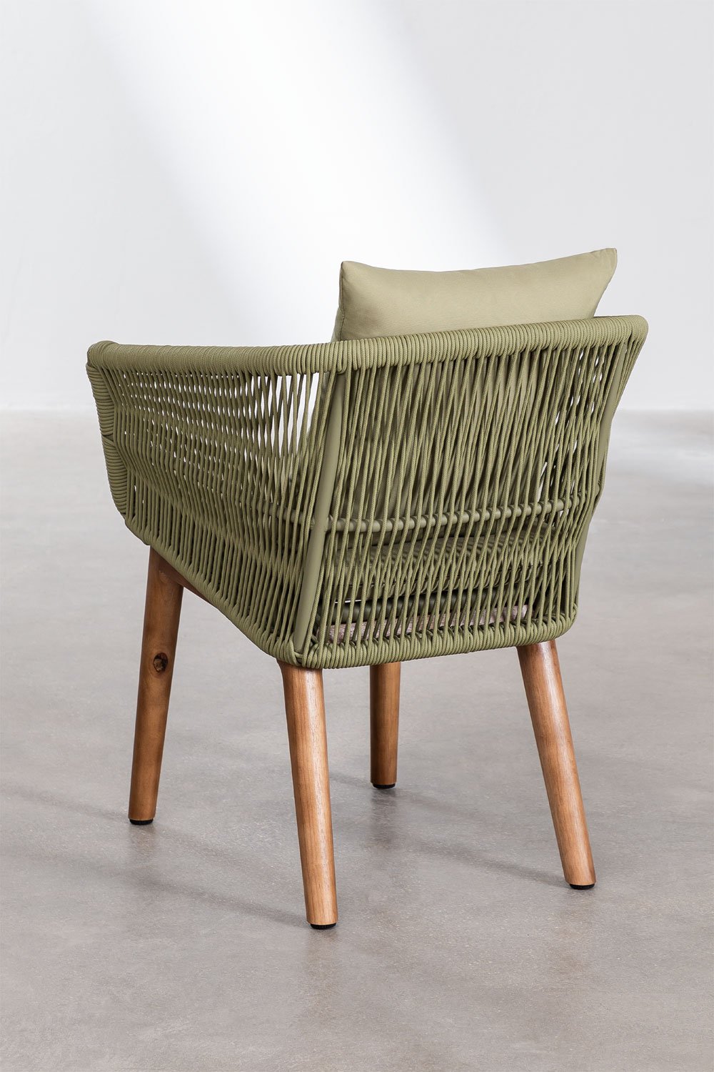 Houten uitschuifbare tafelset (90-150x90 cm) Naele en 6 Barker eetkamerstoelen, galerij beeld 7