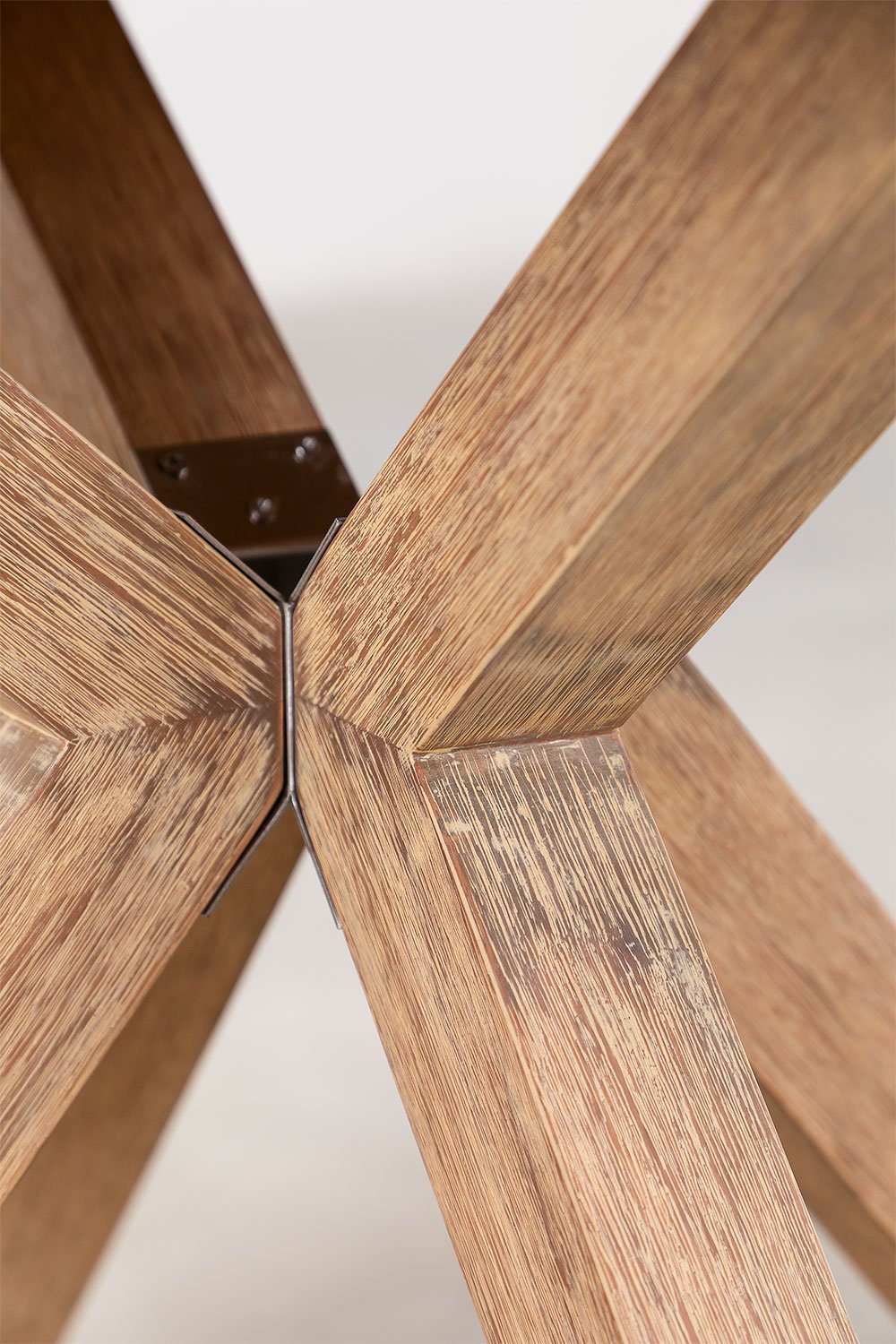 Set van ronde houten tafel (Ø100 cm) Naele en 4 Barker eetkamerstoelen, galerij beeld 4