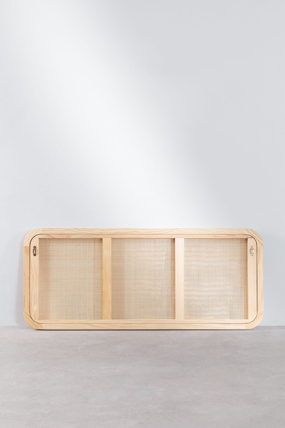 Natuurlijk Houten Hoofdbord voor bed 135cm Reyna, galerij beeld 5